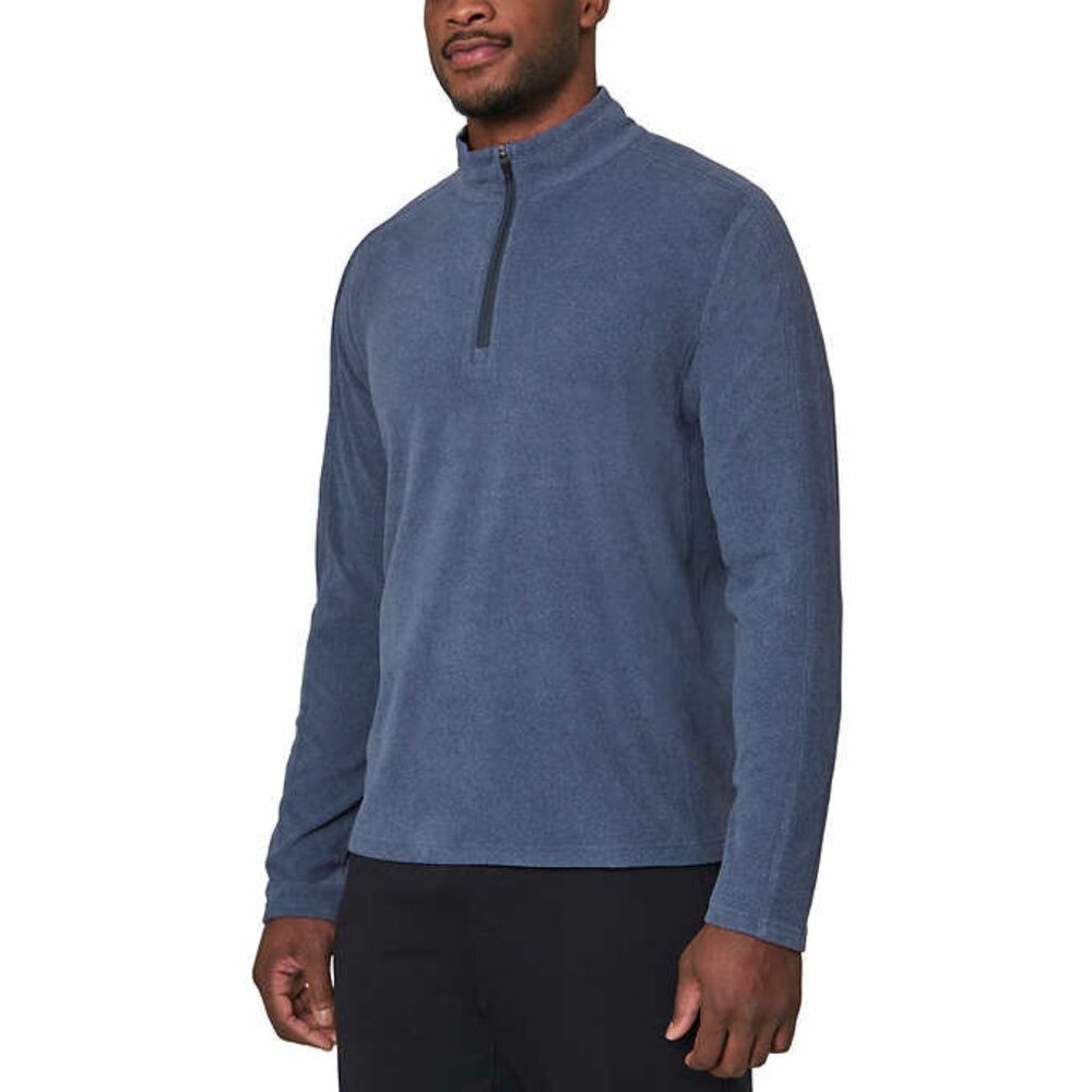MONDETTA Blue Quarter Zip Sweater, size S